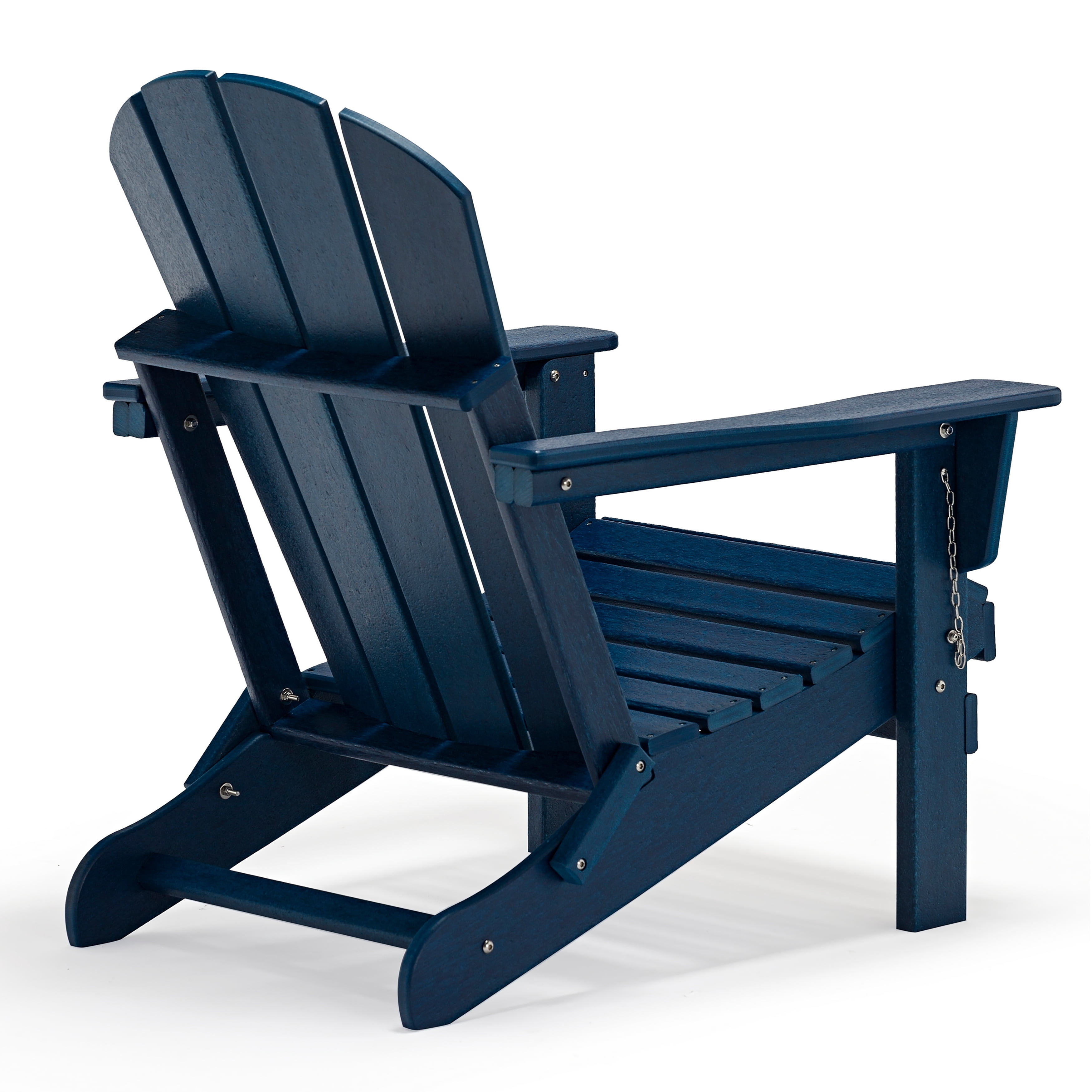 Westin Outdoor Braxton Folding Plastic Adirondack Chair (Set of 2), Navy Blue