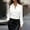 *White, variant on Womens Long Sleeve Satin Silk V Neck Shirts,Casual Work Business Smooth Blouse Black,Womens Plus XXL