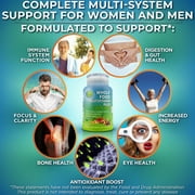 Vegan Whole Food Multivitamin with Iron for Women & Mens Optimal Support, Supplements Studio, 180Ct