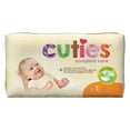 thumbnail image 2 of Cuties Baby Diaper Size 1, day and night protection 8 to 14 lbs., 25 Count, 1 Pack, 2 of 7