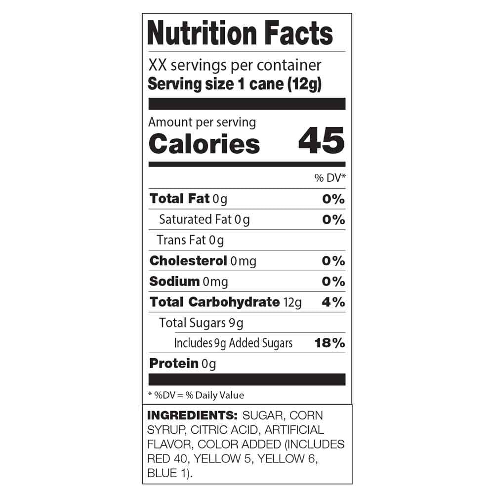 Smarties Candy Canes Sour Tart Flavors 12 Count Boxes Packed 12s Walmart Com Walmart Com