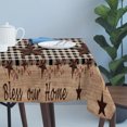 thumbnail image 4 of Texas Star Plaid Table Cloth Waterproof Tablecloths, Farmhouse Black Brown Texas Vintage Tablecloth Dining Table Cover for Kitchen Party Tabletop Outdoor, Rectangle Tablecloth 54x108 Inch, 4 of 9