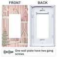 thumbnail image 3 of Yayeee Rocker Switch Wall Plate 3-Gang 6.5"x4.6" Home Decorative Outlet Cover, Light Green Christmas Houses, 3 of 6