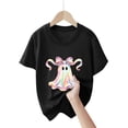 thumbnail image 4 of CAICJ98 Halloween Shirt for Boys Girls Retro Spooky Ghost Pumpkin Tshirts Kids Cotton Short Sleeve Tee Top Halloween Shirt Toddler (Black,5-6 Years), 4 of 5