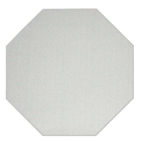 Furnish My Place Abstract Contemporary Striped Pattern Modern Plush Two Tone High Low Pattern Rug Carpet| Pet & Kids Friendly| Events Wedding | Made in USA - Iconic Ivory Cream, 6' Octagon Area Rug