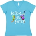 thumbnail image 3 of Inktastic Believe in Fairies Women's V-Neck T-Shirt, 3 of 5