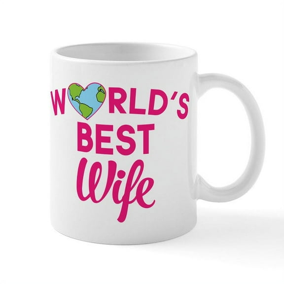 CafePress - World's Best Wife - 11 oz Ceramic Mug - Novelty Coffee Tea Cup