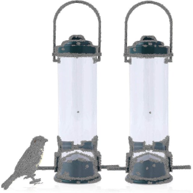 Comedero para pájaros al aire libre, comedero para pájaros, comedero para pájaros colgante con tapa, semilla impermeable