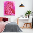 thumbnail image 3 of Stupell Industries Cheetah Among Pink Leaves Animals Painting Wrapped Canvas Art Print Wall Art, 36 x 48, 3 of 8