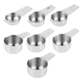 thumbnail image 1 of Juego de taza y cuchara medidora de acero inoxidable, 7 piezas, grado 304 para una medición precisa en la cocina, 1 of 8