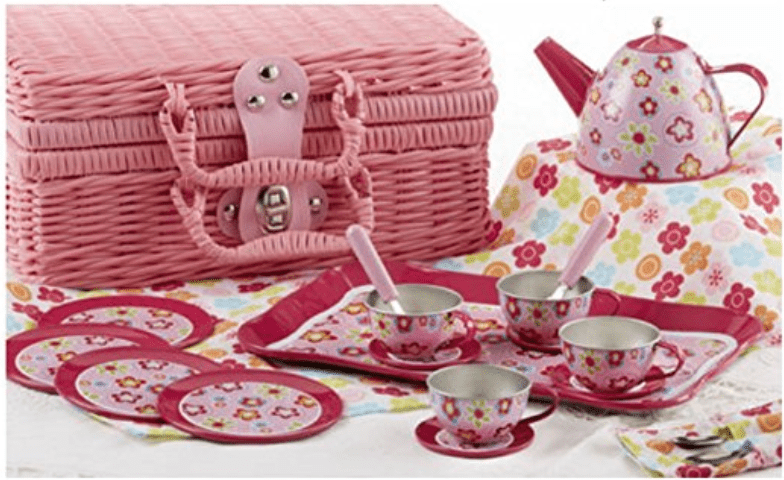 champion tin tea set