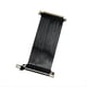 thumbnail image 1 of Cable Elevador PCIe 5.0 X16 para H1, Ángulo Recto Invertido de 270°, Plateado, GEN 5/4, 64 GB/S, Cable de Extensión para GPU de 40 cm., 1 of 9
