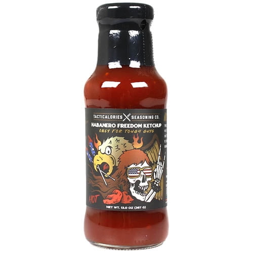 Tacticalories Habanero Freedom Ketchup 13 oz. Bottle Hot Spicy Flavor 81695