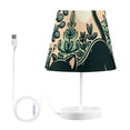 thumbnail image 2 of Cat Morning Leaves LED Desk Lamp Table Lamp USB Bedside Nightstand Small Lamp for Bedroom Living Room Kids Room, 2 of 8
