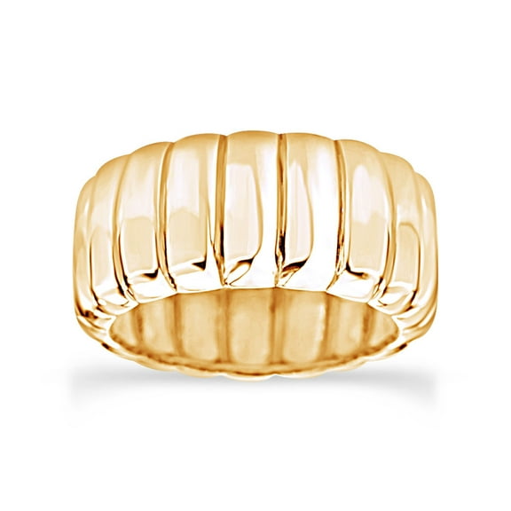 9MM Unique Plain 14k Yellow Gold Over Sterling Silver Fine Wedding Band Ring Jewelry For Men & Woman Ring Size-4