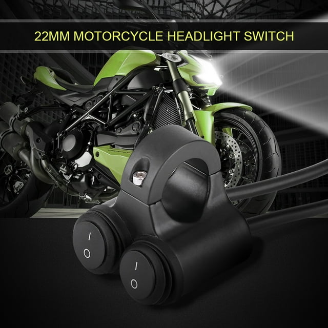 Motorcycle ON OFF, 22mm Universal Motorcycle Handlebar Headlight Brake Fog Lights Horn Dual Button Switch Model A