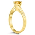 thumbnail image 2 of SZUL Women's Solitaire Oval 6X4MM Citrine Gemstone Twist Ring in 10K Yellow Gold, 2 of 4