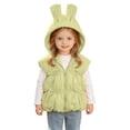 thumbnail image 2 of Mifsaly Toddler Girls Hooded Puffer Vest Cute Bowknot Sleeveless Quilted Winter Jacket Kids Lightweight Warm Outerwear Coat, 2 of 9