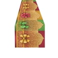 thumbnail image 3 of MYPOP Christmas Tags with Bow Table Runner Placemat 16x72 inches, Traditional Holiday Gift Tablecloth for Office Kitchen Dining Wedding Party Home Decor, 3 of 6