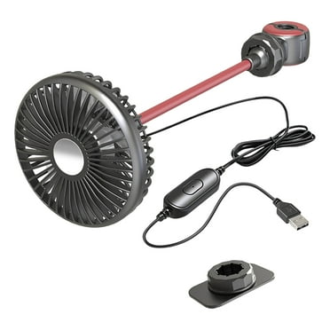 Kedshhgu Portable Car Fan for Backseat, Seat Hook Fan, Usb Cable Up to 2.4M, 3 Speeds and 360 Degree Rotatable Cooling Fans, Headrest Suitable for SUV Trucks Cars