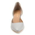 thumbnail image 6 of Journee Signature Womens Genuine Leather Jillian D'Orsay High Block Heel Almond Toe Pumps, 6 of 9
