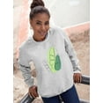 thumbnail image 2 of Palm Tree Leaves Modern Sweatshirt Women -Image by Shutterstock, Female Small, 2 of 4