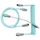 thumbnail image 3 of Pisexur Electronics - Cable USB C en espiral para teclado de juegos para hombre, cable RGB de doble funda para teclado mecánico con metal desmontable de 1,5 m, USB-C a USB-A, organizador de electróni, 3 of 8