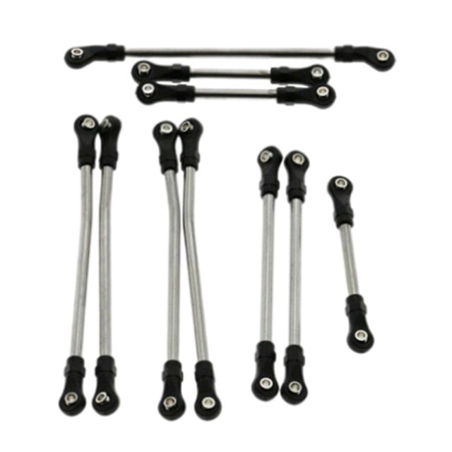 de varillaje de varilla de enlace de dirección de material acero inoxidable piezas para piezas de accesorios de camión RC con distancia entre ejes CUTICAT varilla de enlace del coche rc