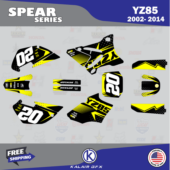 Kalair GFX Graphics Kit for Yamaha YZ85 (2002-2014) Spear Series