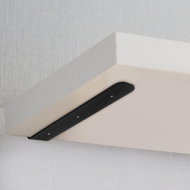 unbranded 2Ud Soportes Para Estantes Flotantes Con Estructura Resistente En Negro Para Hogar