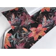thumbnail image 3 of Tropical Jungle Bed Runner Set, Night Garden of Tiger Lily Pattern Flowers and Petals, Decorative Bedding Scarf & a Pillow Sham for Hotels Homes, Twin, Charcoal Grey and Vermilion, by Ambesonne, 3 of 3