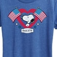 thumbnail image 3 of Peanuts - Snoopy Since 1776 Flag Heart - Women's Short Sleeve Graphic T-Shirt, 3 of 6