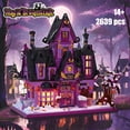 thumbnail image 2 of NAYIHOOP Halloween Haunted House Building Sets with Light for Boy Girls 14+ Not Compatible with Lego, 2 of 7