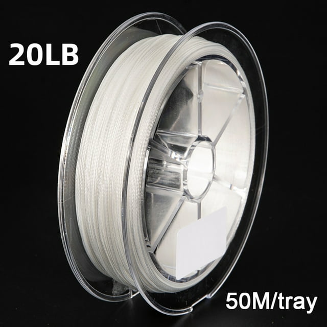 Fly Fishing Line Preparation Outdoor 8 Strands Flexible Backing Fish Flying Cord Pocket Tool Freshwater Storage Fishline White 20LB
