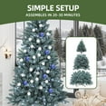thumbnail image 4 of Uforic 6ft Pre-Lit Hinged Spruce Artificial Christmas Tree with 880 PVC Branch Tips & 450 Lights, Blue, 4 of 8