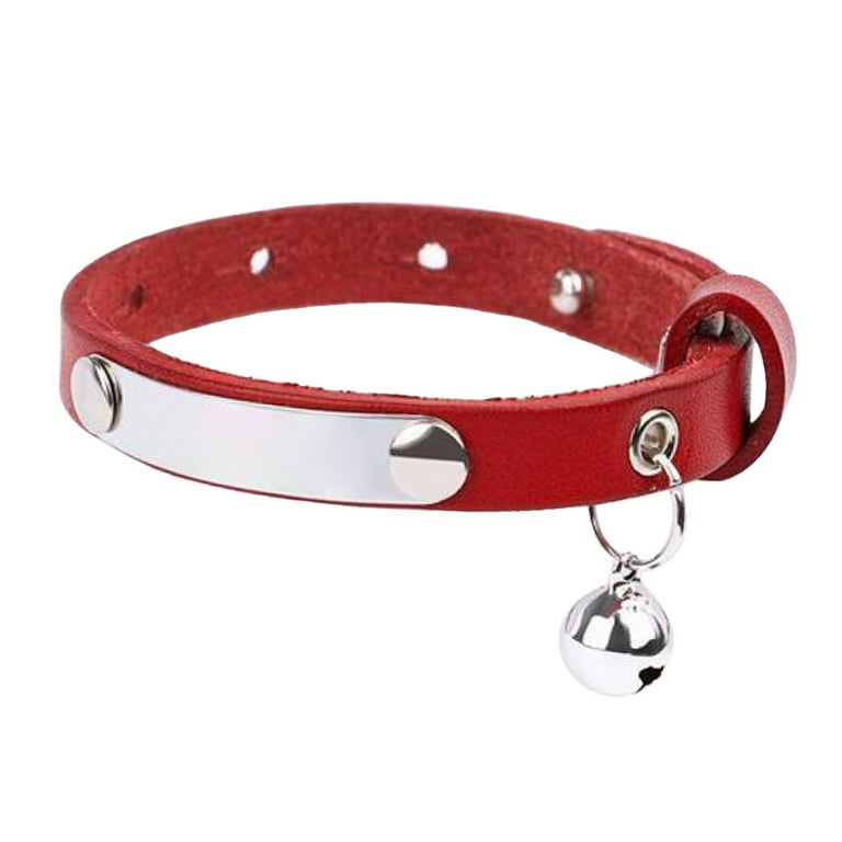 Cat Choker Choker Choker with Bell, PU Leather Anti Lost Choker