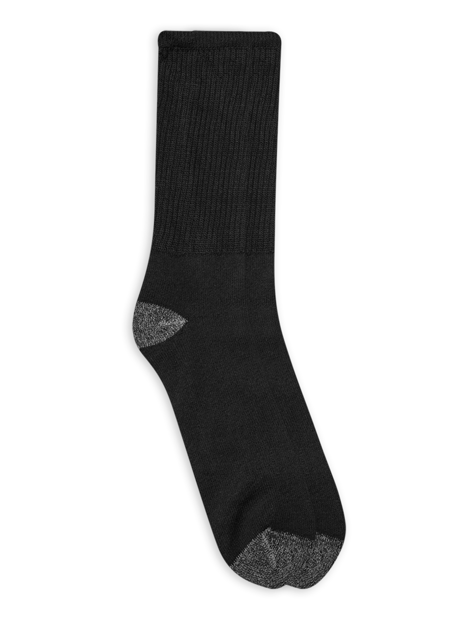 Athletic Works Men's Crew Socks, 12-Pack, Black photo 3