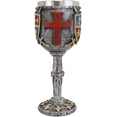 thumbnail image 4 of Ebros Lion And Fleur De Lis Crusader Knight Wine Goblet Chalice Drinkware Decor, 4 of 6