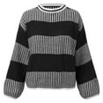 thumbnail image 3 of Vedolay Womens Long Sleeve Tops Womens 2023 Fall Casual Long Sleeve V Neck Ribbed Knit Pullover Sweater,Black S, 3 of 5