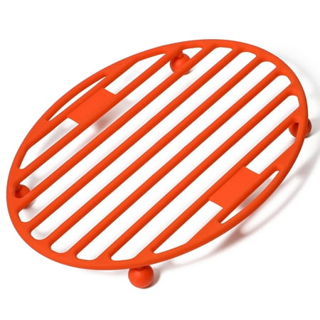 

Webake Roasting Rack Oval Silicone 11x8 Inches Cooling Drying Rack Kitchen Cooking Rack for Baking Roasting Pan Heat-Resistant Silicone Trivet C49