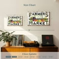 thumbnail image 3 of Elephant Stock Farmers Market Wall Sign Wall Art - Horizontal Multi Panel Canvas - Kitchen Wall Decor - Wall Signs Multi Panel - Black And White Decor - 23" x 14", 3 of 4