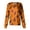 Orange, variant on Domzest Women's Halloween Scrub Jacket Pumpkin Ghost Bat Graphic Button Front Scrub Top Funny Long Sleeve Nurse Working Uniform Orange 5XL