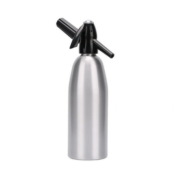nipocaio 1L Aluminum Soda Siphon for Soda, Sparkling Water, Juice, Cocktail (Silver)
