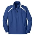 thumbnail image 5 of Sport-Tek JST75 Mens 1 by 2 Zip Wind Shirt, True Royal & White - 5XL, 5 of 6
