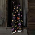 thumbnail image 5 of JULMCOMO Halloween Jumpsuits for Women Cotton Linen Pumpkin Cat Ghost Printed Spaghetti Strap Holiday Outfits Plus Size Loose Cute Print Jumpsuits Green 3XL, 5 of 5