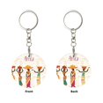 thumbnail image 2 of Naloa Black African Woman Print Round Keychain Keychain Key Ring, Key Tag, Key Chain Bulk for Gift Accessories (Round), 2 of 7
