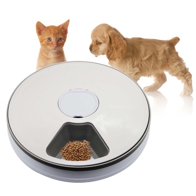 Alimentador Automático para Mascotas, 6 Rejillas, Dispensador Eléctrico de Alimentos Secos, Alimentador de Sincronización para Perros Colco Alimentador Automático