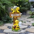 thumbnail image 1 of Xihbxyly Lámpara Solar "Bee Welcome", Decoración de Resina para Jardín, Energía Solar de Bajo Consumo, Textura Delicada, Decoración para Exteriores, Fácil Instalación, Larga Duración, Perfecta para J, 1 of 6