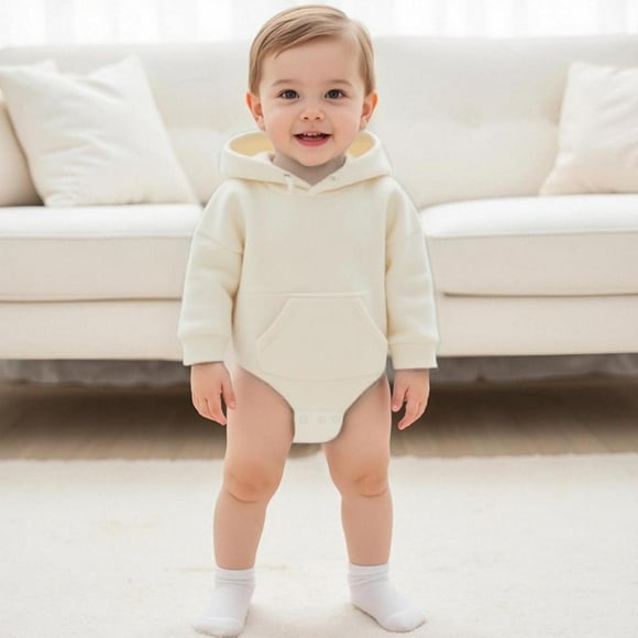 Cowsor Baby Boy Girl Solid Color One Piece Romper Jumpsuit Outfits Clothes