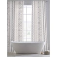 thumbnail image 5 of Grey Beige Geometric Sheer Curtains 108 Inch Length 2 Panels Set for Living Room/Bedroom, Modern Abstract Art Striped Semi Curtain Sheers Drapes Rod Pocket Curtains Window Treatment Set 52''x108''x2, 5 of 7